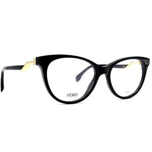 NEW FENDI FF 0201 BLACK WOMEN AUTHENTIC EYEGLASSES